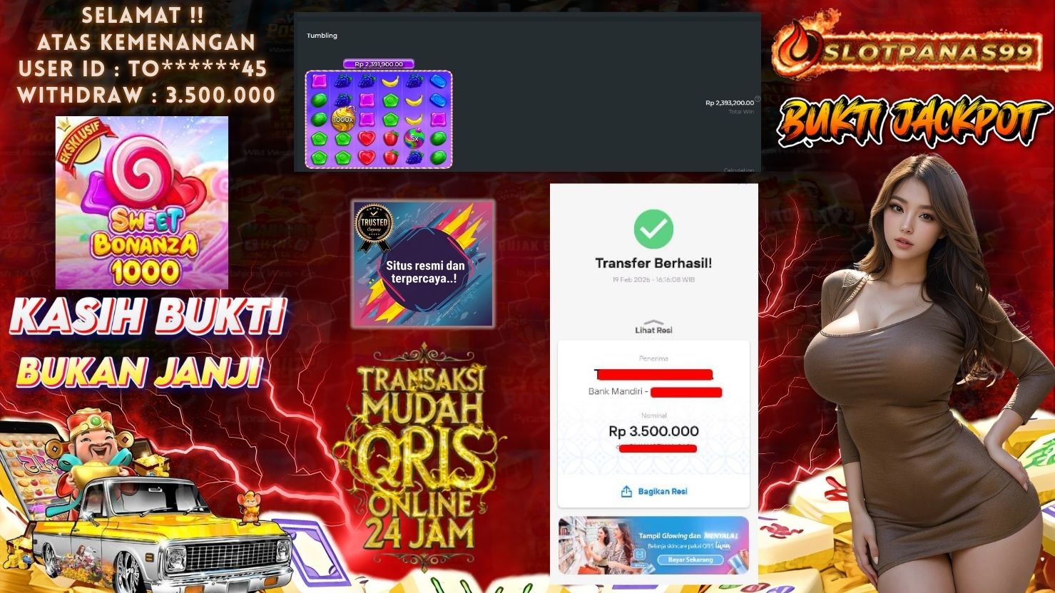 SLOTPANAS99 JACKPOT SLOT SWEET BONANZA 1000